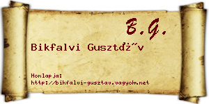 Bikfalvi Gusztáv névjegykártya
