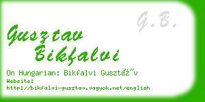 gusztav bikfalvi business card